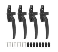 Poignee Fenetre PVC Poignée de fenêtre en Alliage d'aluminium for à Guillotine Simple ou Double, Ouverture Plate, Verrouillage sécurité Poussoir Externe(Left Handle Black)