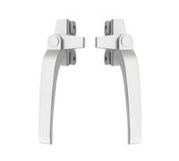 PoignéE FenêTre Pvc RéSistante, Poignées de fenêtre en alliage d'aluminium type 38, poignée verrouillage à battant, levier traction universel gauche/droite(Gray,Left)