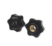 poignée filetée en forme de fleur Lot de 5 écrous à serrage manuel, filetage, pouce mécaniques, bouton, manuels M4 M5 M6 M8 M10(Type 2,M6 D25 10pcs)