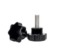 poignée filetée en forme de fleur Vis à tête hexagonale six lobes, lot de 1 20 pièces, M4, M5, M6, M8, M10, M12, filetage, serrage, poignée pouce, boulons machine(40mm(2pcs),M4 (Head 25mm))