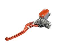Poignée Frein Pliable Guidon Levier de maître-Cylindre Frein Moto, Pompe d'embrayage hydraulique pour vélo Rue, Accessoires Avant Rouge(Orange Left A)