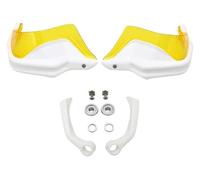 poignée garde bouclier moto Pour BMW R 1200 GS Pour ADV R1200GS LC R1250GS Pour F 800 Pour Adventure S1000XR Ensemble Complet Protecteur Main Protection Pare-brise Protège-mains(White Yellow Set)