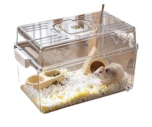 Poignée invisible pour un transport facile - Cage transparente et respirante pour hamster - Taille M