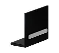 Poignée KEUCO pour Somaris Armoires de toilette 14590370100 autocollante, 5 x 4,2 x 2,3 cm, noir mat