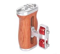 Poignée latérale ergonomique pour FUJIFILM XE5 - Poignée en bois réglable avec support griffe - Accessoire de montage en alliage d'aluminium 97 mm Argenté