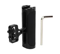 Poignée Latérale pour Cage Appareil Photo, Alliage d'Aluminium et Plastique, Poignée Réglable Haut Bas, Montage Vissage 1/4 Pouce - Confort Antidérapant, Interfaces Multiples,