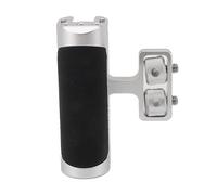 Poignée latérale pour Cage d'appareil Photo Mtlavishness, Alliage d'aluminium, Silicone, poignée Universelle réglable de Haut en Bas avec vis 1/4, Support pour Griffe Froide pour (Argent)