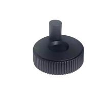 Poignée M5 en plastique noir à rayures ondulées, trou rond latéral, poignée supérieure M5 en ruban for la détection de roues à manivelle 50/60 mm(12x60mm)