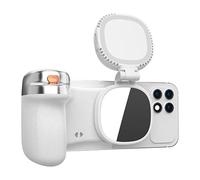 Poignée magnétique pour selfie : poignée pour téléphone portable, lumière de remplissage LED rotative, support compact | Télécommande Bluetoth, design du trépied avec stabilisation d'image