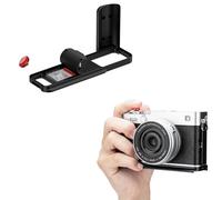 Poignée métallique en L JJC avec Bouton d'obturateur Compatible avec Fujifilm X-E5, XE5, Quick Release Arca, poignée avec Peak Design Capture Camera Clip V3, Emplacement SD intégré, Noir