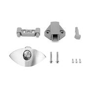 Poignée Meuble Demi - Lune, Poignée Bouton Poussoir, Serrure Porte Placard de Caravane, Aluminium, Épaisseur 14-16mm - Design Élégant, Facile à Utiliser, Convient Camping - car