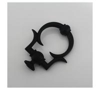 Poignée Meuble Vintage Boutons Tiroir avec Vis, Heurtoir simple en alliage de zinc, noir, or, argent, noir, luxe, anneau de frappe, poignée de meuble(Dumb black)