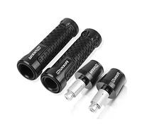 Poignée Moto Anti-dérapant Guidon Poignées Capuchon Extrémités Bouchon Pour BMW R1200R R1200R 2006-2014 2010 2011 2012 2013 Accessoires couvre-guidon(Black)