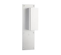 Poignée palière aluminium type Bastille 70x250mm argent bec de cane - HERACLES - I-231103