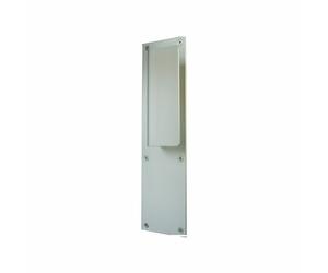 Poignée palière sur plaque borgne - aluminium argent DUVAL