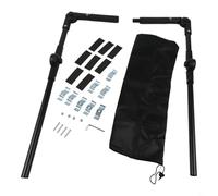 Poignée pliable amovible pour chariot de camping pliable à plat, hauteur réglable avec bouton de dégagement rapide, poignée de chariot utilitaire en acier au carbone compatible avec les chariots