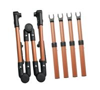 Poignée pliable pour chariot de camping en plein air, barre de traction avec design à dégagement rapide et 10 réglages d'angle réglables - Orange