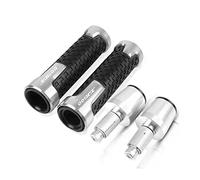 Poignée Poignées De Guidon De Moto Extrémités Curseur De Prise Pour XJ600 XJ900 Diversion 1992-2004 XJ650 1980 1981 1982 1983 1984 couvre-guidon(Silver)