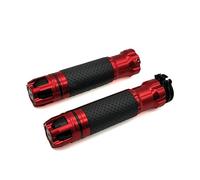 Poignée Poignées De Guidon De Moto Universelles 22 24 MM CNC Extrémités De Guidon Pour Suzuki GSF600 Bandit BURGMAN 400 GS500E GSX 250 550 RM85 couvre-guidon(Red)