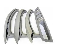 Poignée Porte Boîte Gants Pour X5 Pour X6 E70 E71 2007-2014 Ensemble 7 Pièces LHD RHD Panneau Commutateur Fenêtre Poignée Traction Avec Housse Cuir(Gray,RHD)