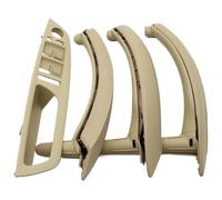 Poignée Porte Boîte Gants Pour X5 Pour X6 E70 E71 2007-2014 Ensemble 7 Pièces LHD RHD Panneau Commutateur Fenêtre Poignée Traction Avec Housse Cuir(Beige,LHD)