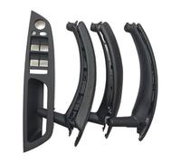 Poignée Porte Boîte Gants Pour X5 Pour X6 E70 E71 2007-2014 Ensemble 7 Pièces LHD RHD Panneau Commutateur Fenêtre Poignée Traction Avec Housse Cuir(Noir,LHD)