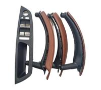 Poignée Porte Boîte Gants Pour X5 Pour X6 E70 E71 2007-2014 Ensemble 7 Pièces LHD RHD Panneau Commutateur Fenêtre Poignée Traction Avec Housse Cuir(Red Brown,LHD)