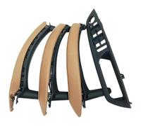 Poignée Porte Boîte Gants Pour X5 Pour X6 E70 E71 2007-2014 Ensemble 7 Pièces LHD RHD Panneau Commutateur Fenêtre Poignée Traction Avec Housse Cuir(Sattle Brown,RHD)