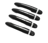 Poignée Porte Extérieure Accessoires Voiture En Plastique Fiber Carbone Partie Extérieure Poignée Porte Couverture Garniture Protection Pour R&enault Pour Clio 3 Iii Mk3 8 Pièces Couverture Poignée Po
