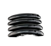 Poignée Porte Extérieure pour A-UDI A4 B8 Q5 Q3 Voiture Style Poignée De Porte Décoration Cadre Couvre en Fiber De Carbone Poignée De Porte Autocollants Garniture Accessoires rweuiui