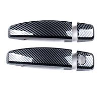 Poignée Porte Extérieure Pour Meriva B 2010-2017 Poignée De Porte À Trou Unique Garniture Décorative Coupe Tirette Kit D'accessoires Anti-rayures Protecteur(2 Doors Carbon Fiber Pattern)