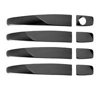 Poignée Porte Extérieure Pour Meriva B 2010-2017 Poignée De Porte À Trou Unique Garniture Décorative Coupe Tirette Kit D'accessoires Anti-rayures Protecteur(Black Titanium)