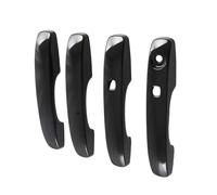 Poignée Porte Extérieure Voiture Pour Ranger P703 2023 2024 4 pièces en Fiber carbone noir poignée porte capots bordure extérieur côté poignée porte garniture couverture(Black Key Hole)