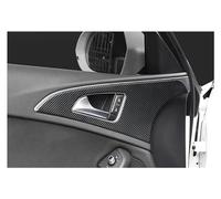Poignée Porte Intérieure Pour A6 C7 2012-2018 2017 2016 2015 2014 Couverture Poignée Porte Intérieure Voiture Garniture Bol Porte Autocollants Cadre Décoration Aspect(Aspect fibre de carbone)