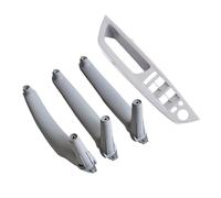 Poignée Porte Intérieure Pour E70 E71 E72 pour X5 pour X6 2007-2014 poignée porte intérieure voiture panneau intérieur garniture traction couverture accoudoir en fibre carbone(LHD Gray 4Pcs)