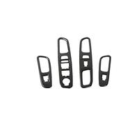 Poignée Porte Intérieure pour Jeep pour Renegade 2016 2017 2018 2019 Voiture Intérieur Lève-vitre Interrupteur Bouton Décoration Couverture Garniture Autocollants Garniture Poignée Porte(Carbon)