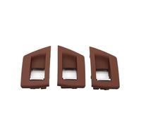 Poignée Porte Intérieure Pour série 5 F10 F11 F18 520i 523i 525i 528i 535i ensemble 3 pièces LHD RHD porte intérieure lève vitre bouton commutation réglable garniture couvercle(LHD Red Brown)
