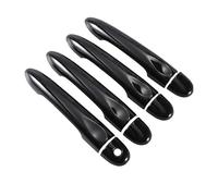 PoignéE Porte IntéRieure Voiture, Convient For Renault For Megane 3 MK3 III 2008 2009 2010 2011 2012 2013 2014 2016 Accessoires Style Garniture Poignée Porte Voiture Noir Brillant(4Dr 1 key no button)