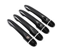 PoignéE Porte IntéRieure Voiture, Convient For Renault For Megane 3 MK3 III 2008 2009 2010 2011 2012 2013 2014 2016 Accessoires Style Garniture Poignée Porte Voiture Noir Brillant(4Dr no key 1 button)