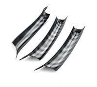 Poignée Porte Intérieure voiture Pour BMW Pour X5 F15 X6 F16 2014-2018 Intérieur Voiture Noir Texture En Fiber Carbone Poignée Porte Poignée Protection Garniture LHD/RHD 3 Pièces ABS Poignée Intérieur