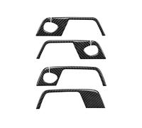 Poignée Porte pour A4 B7 2005-2008 Décoration Intérieure Voiture en Fiber Carbone Poignée Porte Panneau Autocollant Couverture Voiture Style Accessoires Pièces Intérieures