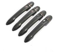 Poignée Porte Voiture Garniture De Poignée De Porte De Voiture En Fibre De Carbone Pour Megane 3 Pour MK3 III 2008-2016 Accessoires De Style Porte Poignée Couverture Autocollant(4Dr 1 key 2 buttons)