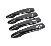 Poignée Porte Voiture Pour Qashqai 2016-2019 pour Rogue pour x-trail 2014-2017 coups pied voiture en Fiber carbone poignée porte extérieure moulage couverture garniture autocollant(Zwart)