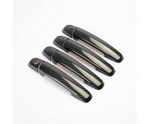 Poignée Porte Voiture Pour Suzuki Ertiga 2012-2017 Chrome Fiber De Carbone Voiture Porte Poignée Couverture Garniture Autocollant(3)