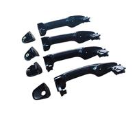 Poignée Portière Ext Compatible Avec Toyota Pour Hilux Pour Revo 2015-2017 2018 2019 2020 2021 2022 Pour Rav4 2013-2016 4 Pièces Poignée Porte Extérieure Chromée Noire 69210-0K200(BLACK)