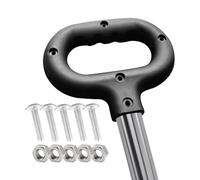 Poignée pour chariot : poignée de rechange pour 35 cm, poignée de poussée durable, accessoire ergonomique pour barre de poussée en acier résistant réglable pour chariots à main, Co