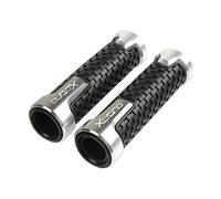 Poignée Pour KYMCO XCITING 250/300/400/500 CNC Accessoires Moto 7/8 "22 MM Guidon Poignées Poignée Barre Embout Plu couvre-guidon(Silver)