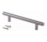 Poignée pour meuble Orlando EMUCA D. 12 mm en acier finition nickel satiné avec entraxe 320 mm - 9290151 Nickel satiné G