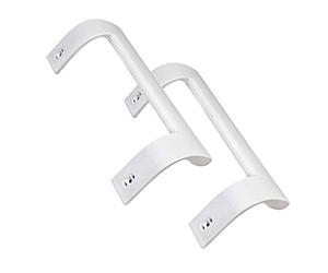 Poignée pour porte de réfrigérateur | Compatible avec Beko, Saivod et Smeg | Kit 2 poignées de porte réfrigérateur couleur blanche | Poignée de réfrigérateur compatible et pièces de rechange pour