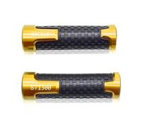 Poignée Pour ST1300/ST1300A 2003-2007 2004 2005 2006 ST 1300 A 1300A Moto 7/8 "22mm Anti-Slip Guidon Guidon Poignées couvre-guidon(Gold)